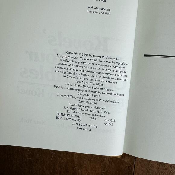 Kovel's Know Your Collectibles 1981 hard back book Business planning Reference - Picture 5 of 16